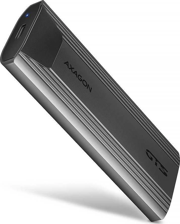 „AXAGON USB-C 10Gbps“ – M.2 NVMe ir SATA SSD plona dėžutė be atsuktuvų | EEM2-GTS2
