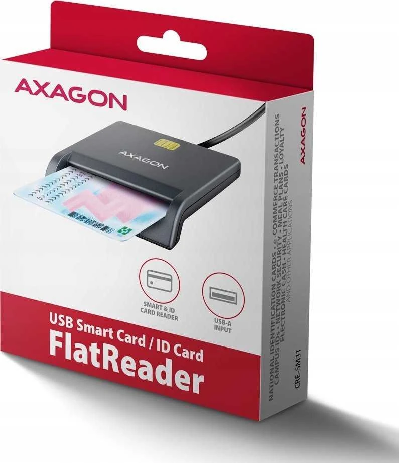 AXAGON CRE-SM3T USB išmaniųjų kortelių skaitytuvas