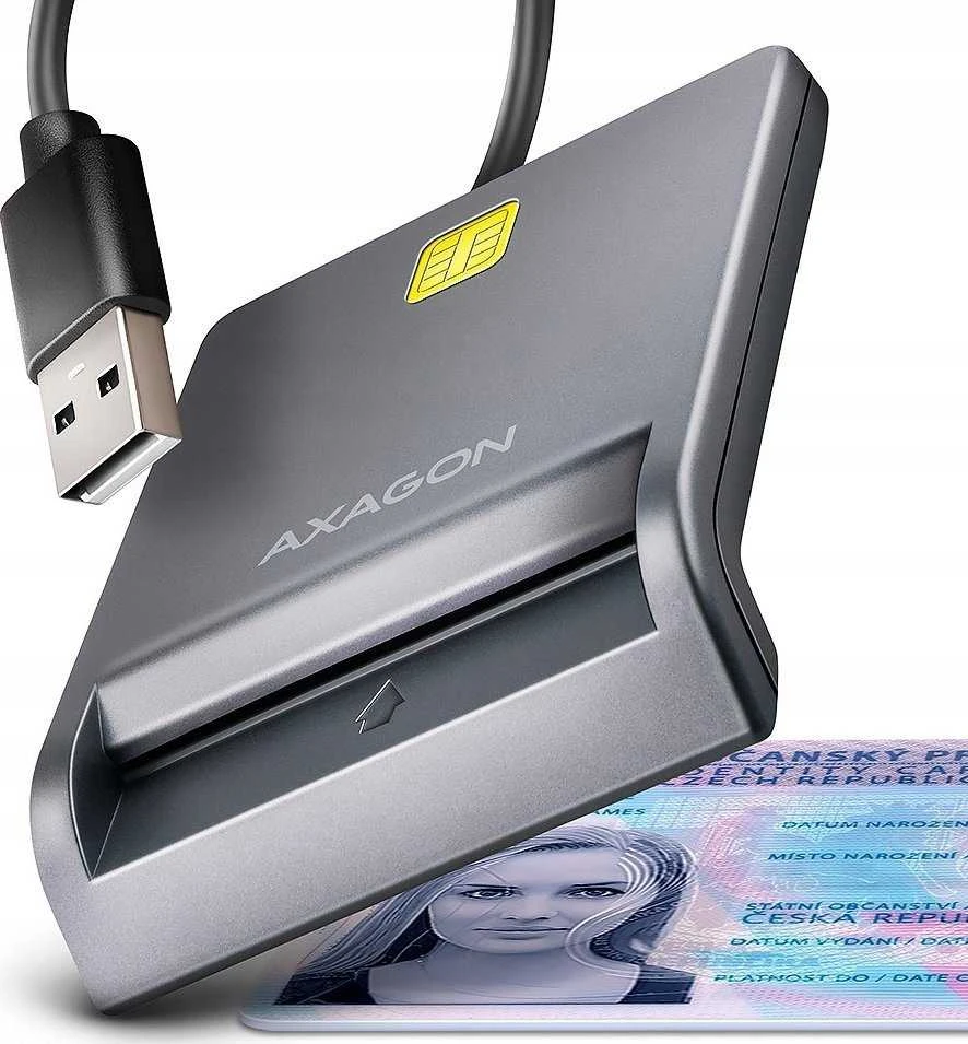 AXAGON CRE-SM3T USB išmaniųjų kortelių skaitytuvas