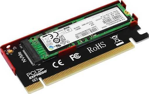 AXAGON PCEM2-S PCI-E 3.0 16x - M.2 SSD NVMe, iki 80mm SSD, žemo profilio, aušintuvas