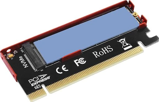 AXAGON PCEM2-S PCI-E 3.0 16x - M.2 SSD NVMe, iki 80mm SSD, žemo profilio, aušintuvas