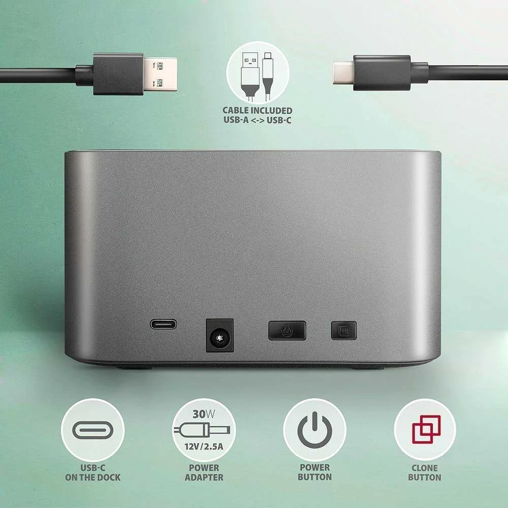 AXAGON | SuperSpeed USB DUAL 2,5"/3,5" HDD/SSD DUAL dokas | ADSA-DC