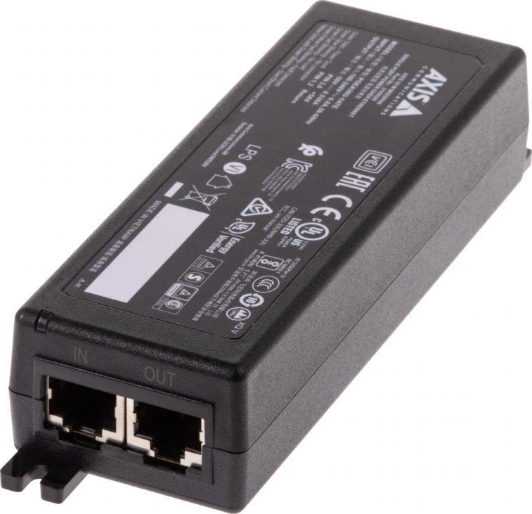 AXIS 30W PoE adapteris su jungtimis