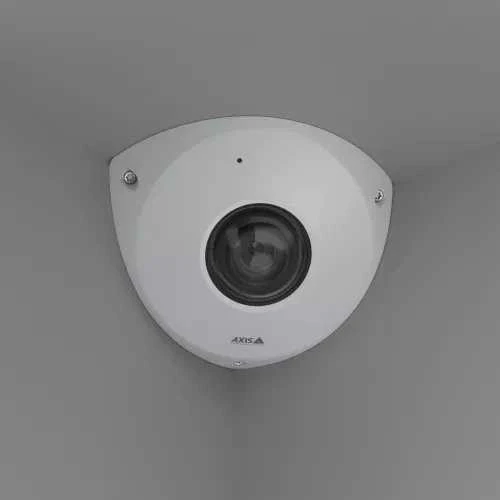 „Axis“ IP kamera „Axis P9117-PV“ sferinė (formos) IP apsaugos kamera vidinėms patalpoms, 2160 x 2160 pikselių, montuojama ant lubų.