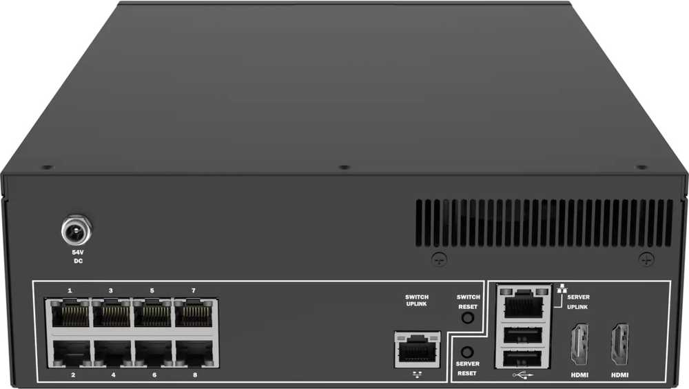AXIS NVR įrašymo įrenginys 8 kanalų S2208 Mk II 4 TB (02807-002)