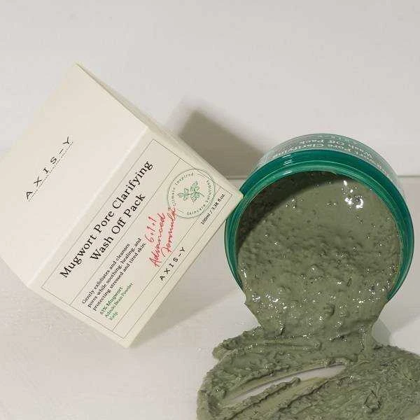 AXIS-Y Mugwort Pore Clarifying Wash Off Pack Poras valanti molio kaukė, 100 ml