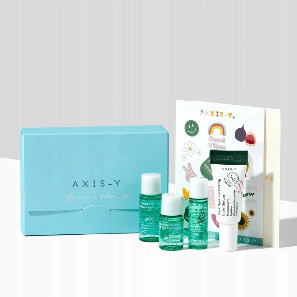 AXIS-Y The Mini Glow Set“ švytėjimo suteikiantis mini odos priežiūros rinkinys
