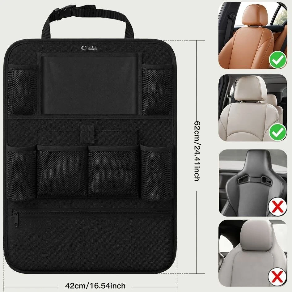 TECH-PROTECT UCA200 AUTOMOBILINIS ORGANIZATORIUS ANT SĖDYNĖS Juodas