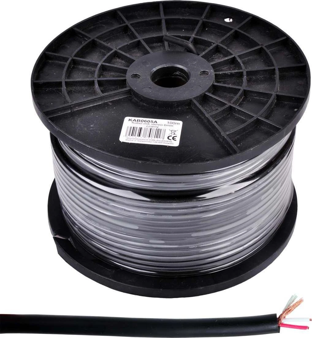 Azusa Mikrofoninis kabelis 6mm stereo juodas 1m