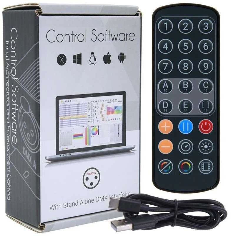 Carruzzo CHROMATEQ CLUB 512 DMX valdiklio sąsaja + nuotolinio valdymo pultas