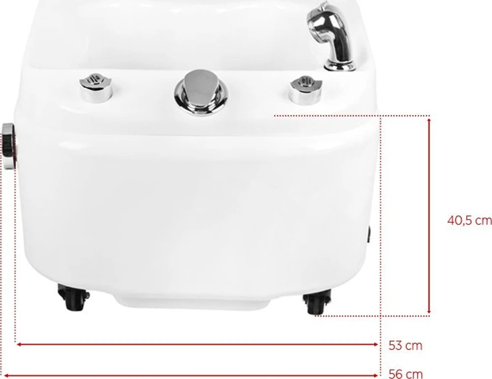 Activeshop Pedikiūro vonelė su hidromasažu Azzurro A023 Chrome