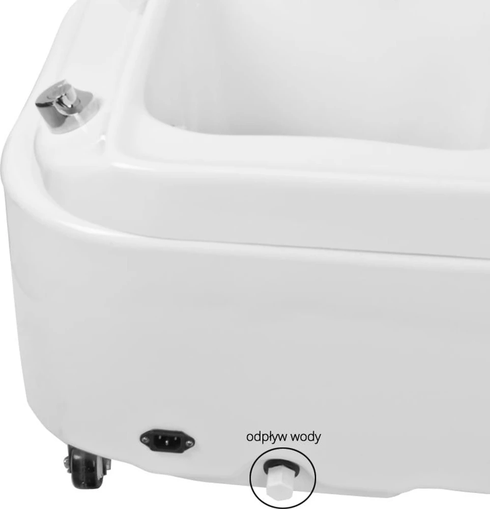 Activeshop Pedikiūro vonelė su hidromasažu Azzurro A023 Chrome