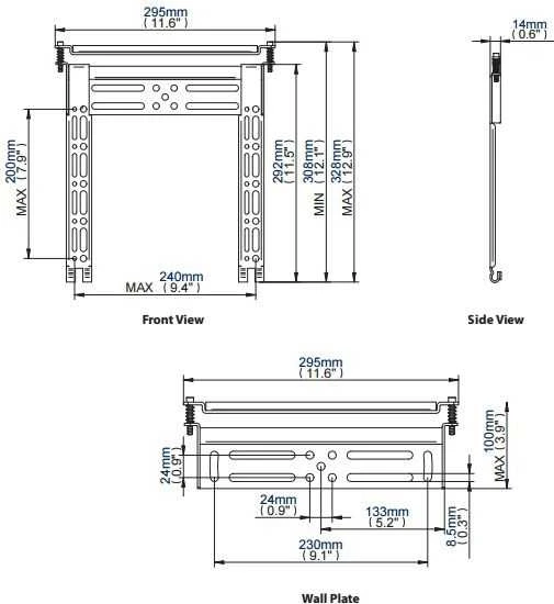 Laikiklis B-Tech BT8200-PRO 119,4 cm (47") Juoda