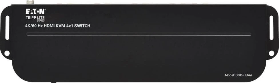 Przełącznik Eaton Tripp Lite series HDMI USB KVM Switch 4-Port 4K 60Hz HDR HDCP 2.2 IR USB Sharing - KVM-/Audio-/USB-Switch - 4 x KVM/Audio/USB - 1 lokalny użytkownik - Desktop