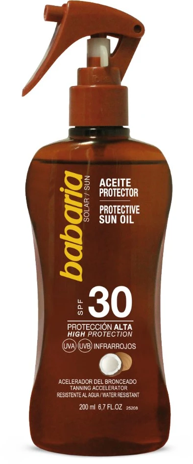 Babaria, apsauginis, saugantis ir maitinantis, prieš saulės poveikį, aliejus, SPF 30, 200 ml, unisex