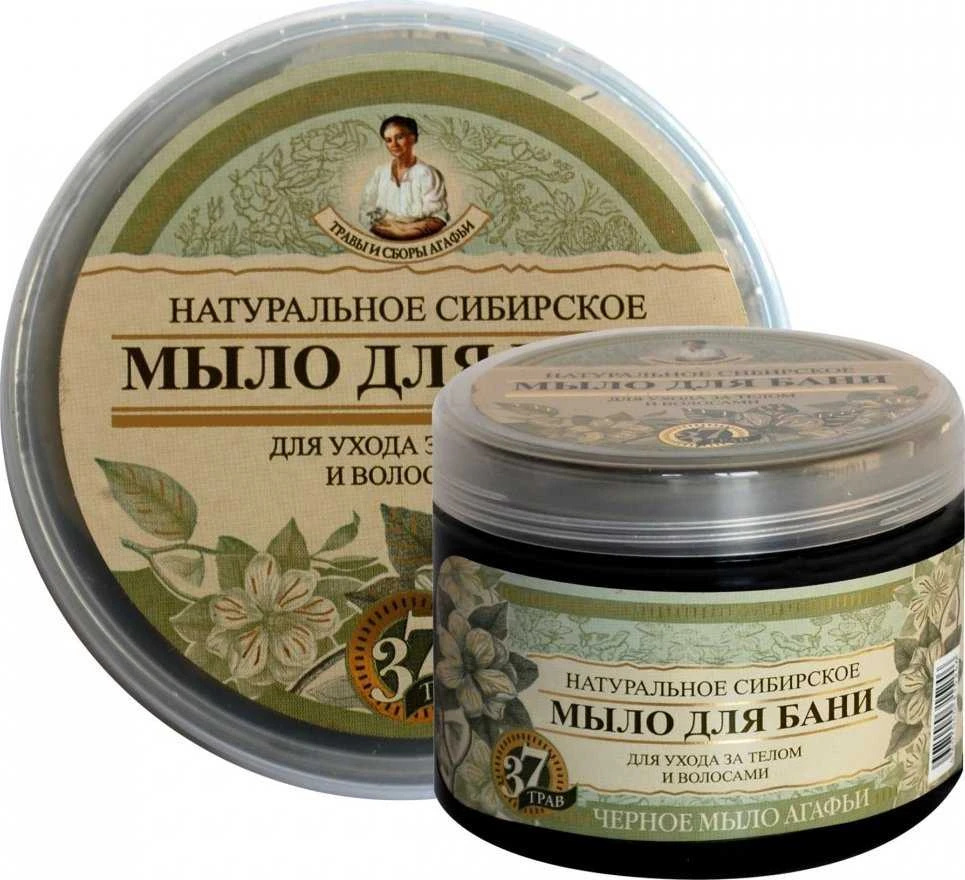 Bania Agafii EUROBIO TSA muilas pirčiai juodas, 500 ml