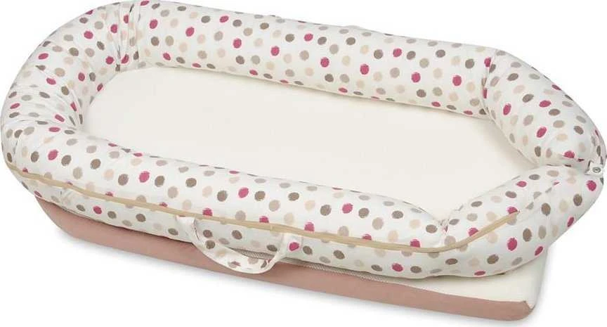 Baby Matex Kūdikio lizdelis, spaudimą mažinantis kokonas čiužinio įdėklas, pilkas kačiuko dizainas, naujagimiams ir kūdikiams, miegojimo barjeras, vaikiškas gultas