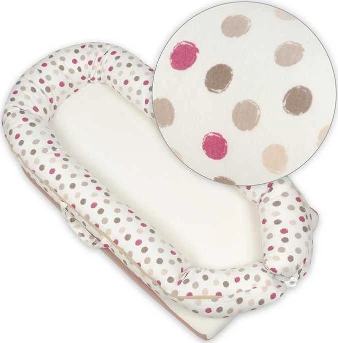 Baby Matex Kūdikio lizdelis, spaudimą mažinantis kokonas čiužinio įdėklas, pilkas kačiuko dizainas, naujagimiams ir kūdikiams, miegojimo barjeras, vaikiškas gultas