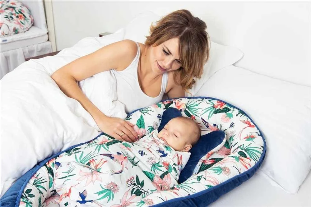 Baby Matex Kūdikio kokonas, drugelio pagalvė, medvilnės ir aksomo užvalkalas, 55x80 cm, naujagimiams 0-8 mėnesių, nešiojamas miego lizdelis, vaikiškas gultukas