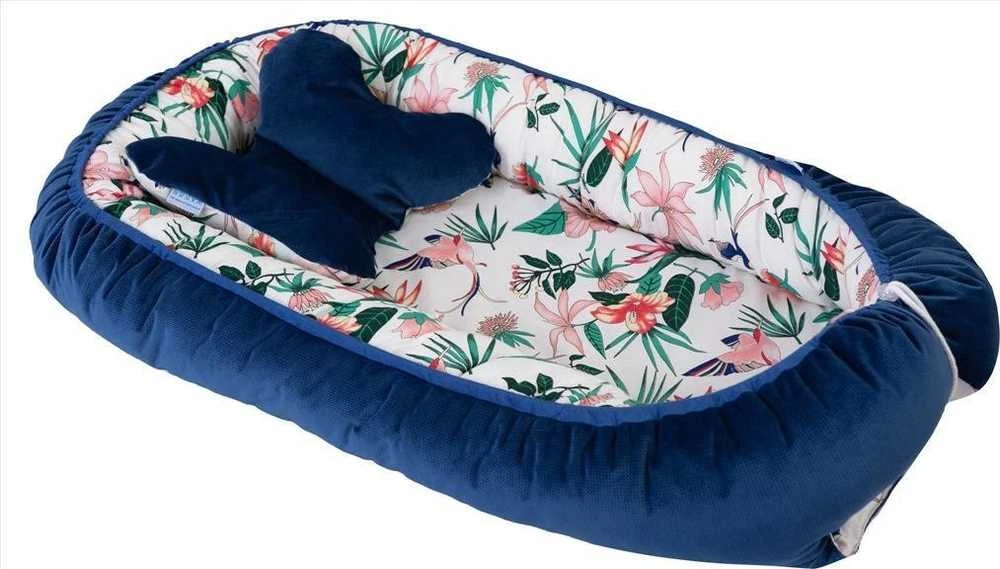 Baby Matex Kūdikio kokonas, drugelio pagalvė, medvilnės ir aksomo užvalkalas, 55x80 cm, naujagimiams 0-8 mėnesių, nešiojamas miego lizdelis, vaikiškas gultukas