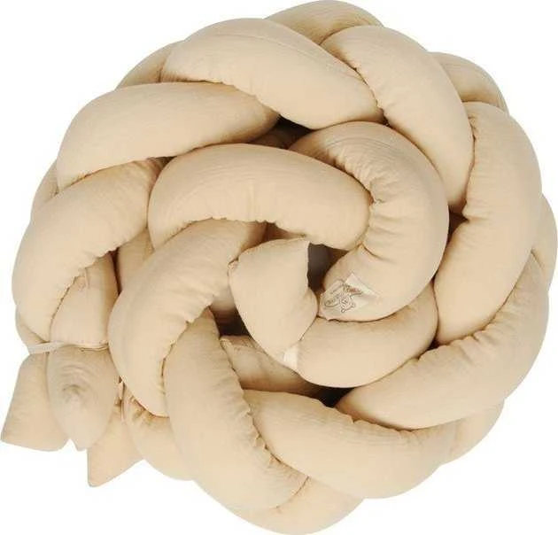 Baby Matex Medvilnės muslino lovelės apsauga, 200 cm ilgio apsauginė pynė, Oeko-Tex sertifikatas, lovelėms ir Mozės krepšiams, kūdikio lizdelis kokonas, minkšta apsauga kūdikiui