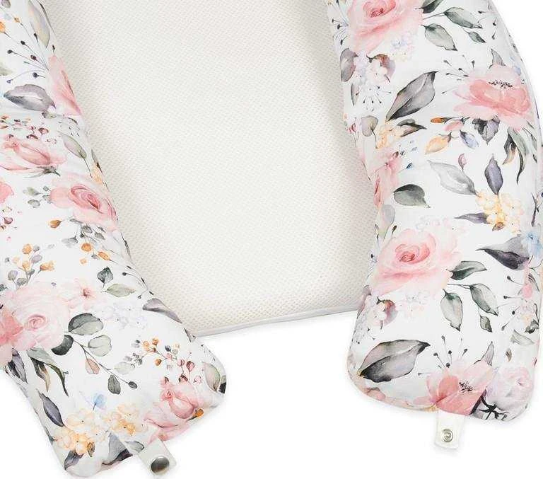 Baby Matex Kūdikio lizdelis „Rožės 09“ „DeLux“ kokoninis čiužinio spaudimą mažinantis įklotas