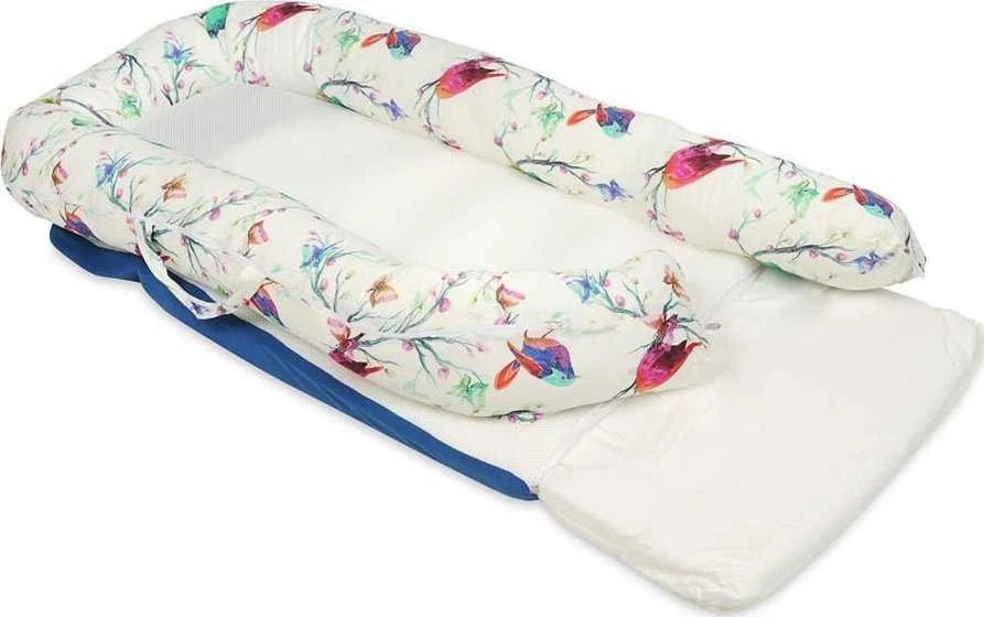 Baby Matex Kūdikio lizdelis, medvilninio džersio lizdelis su silikoninio pluošto užpildu, spaudimą mažinantis čiužinukas, Oeko-Tex sertifikuotas kūdikių lizdelis, kvėpuojanti lova, minkštas kokonas kūdikiui