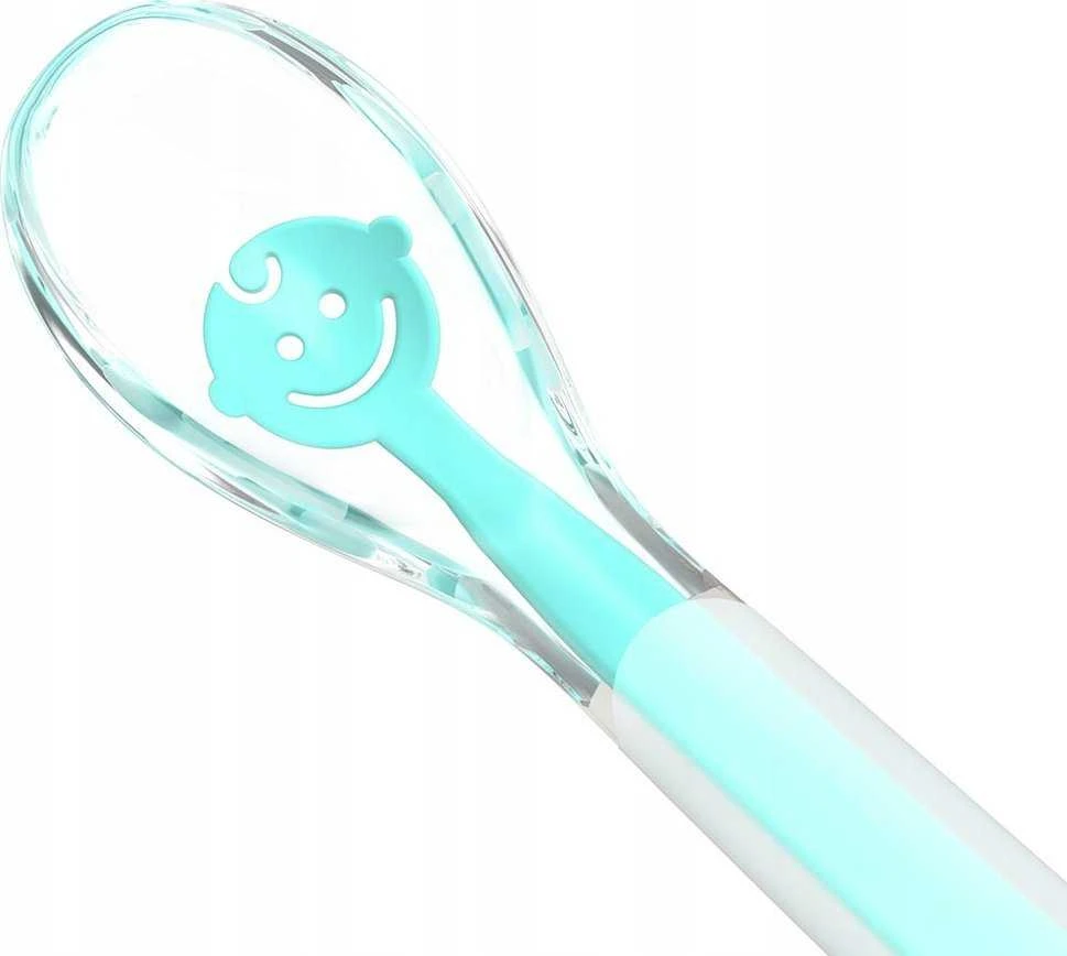Baby Ono B.O.1460/01 Minkštas silikoninis šaukštelis kūdikiams BABY'S SMILE mėlynas