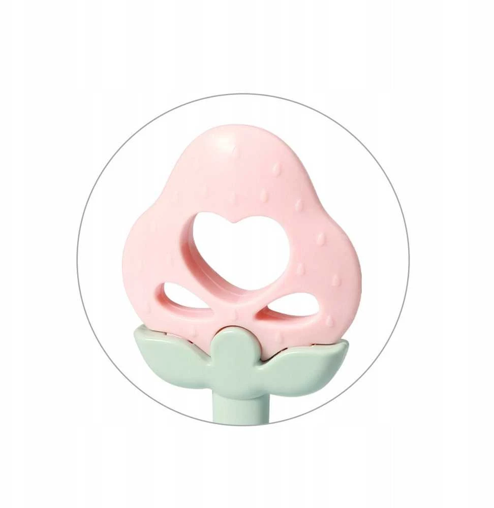 Baby Ono Babyono lavinamasis kramtukas su barškučiu braškė 499/03