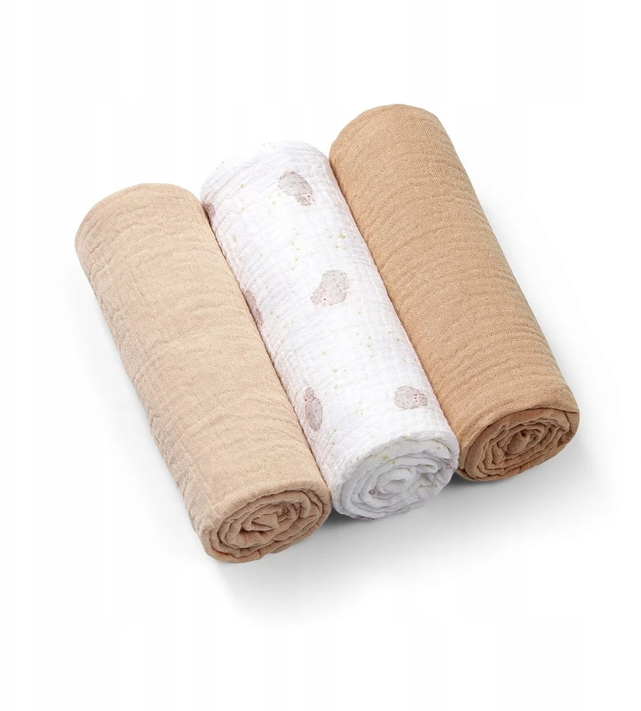 BabyOno vystyklai medvilniniai 3 vnt rudas 828/02 828/02