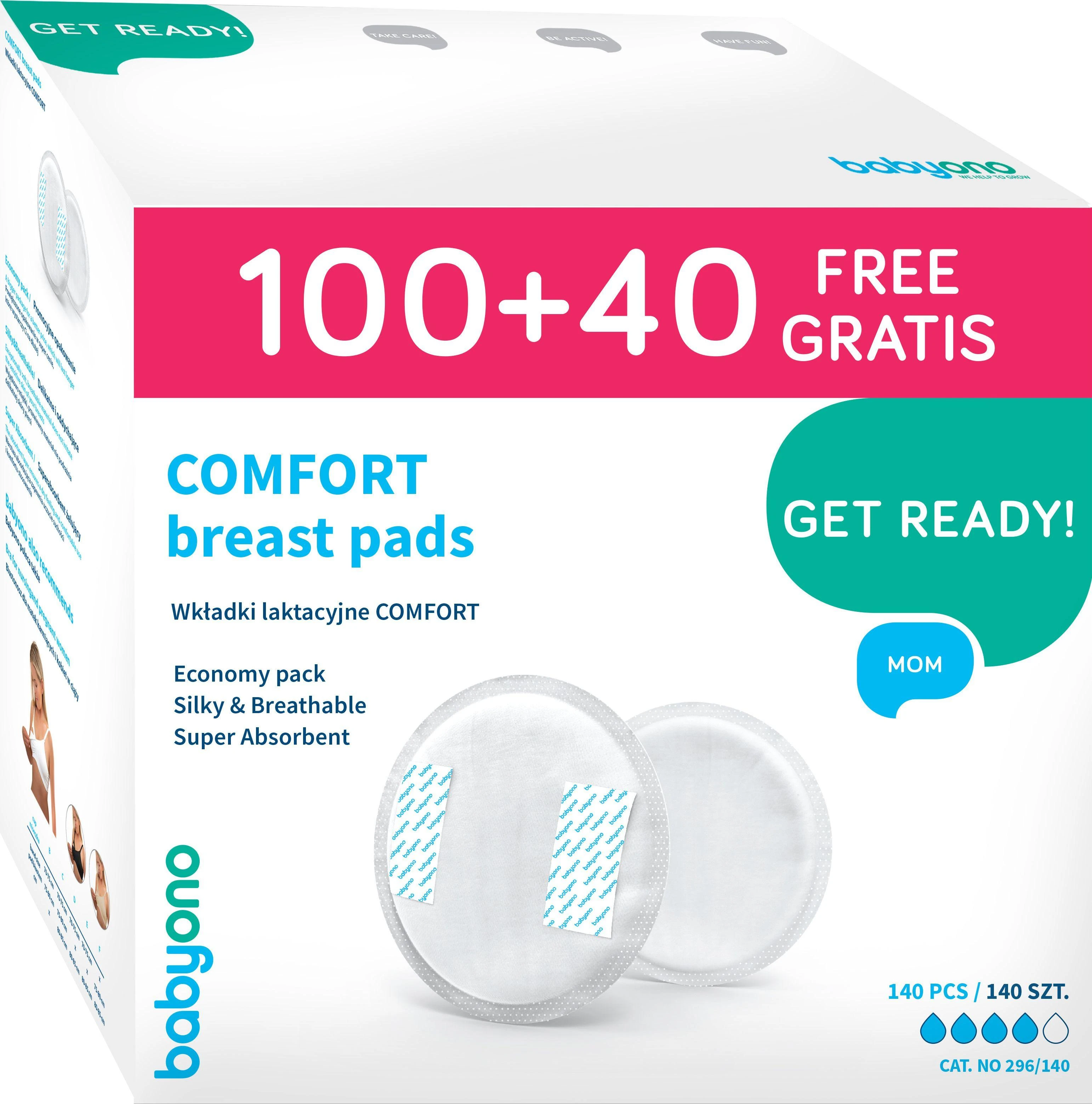 BabyOno įdėklai į liemenėlę COMFORT, 140 vnt