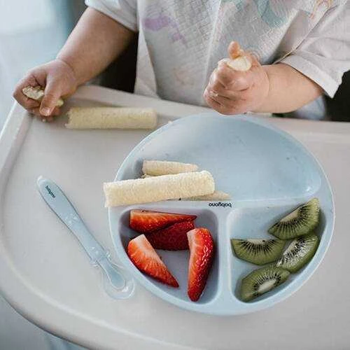 Baby Ono Babyono silikoninis šaukštelis lankstomas mėlynas 785/01