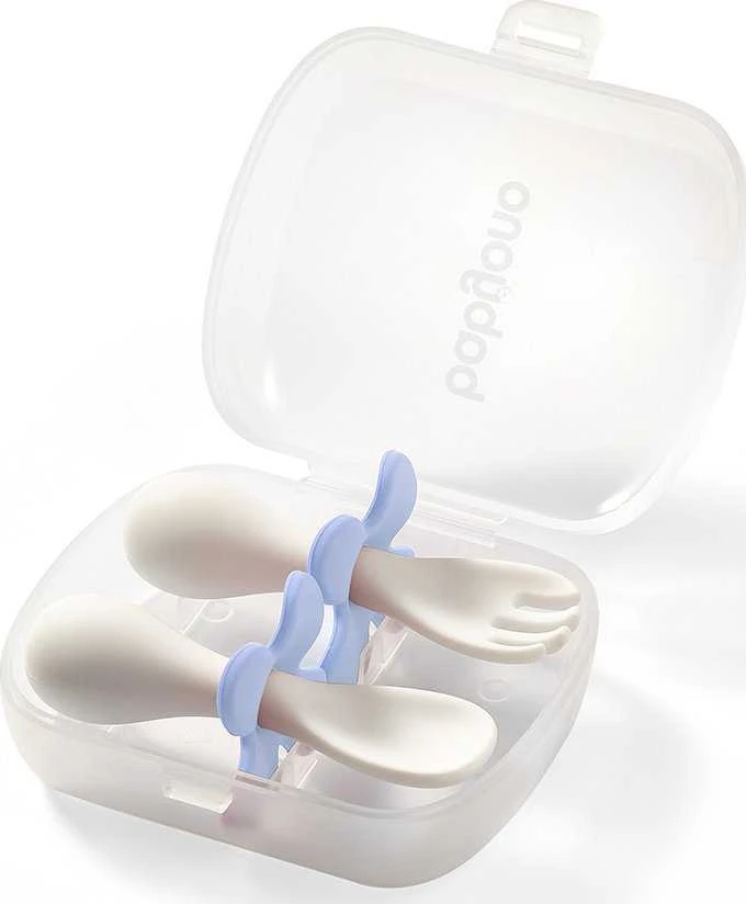 Baby Ono BabyOno ergonomiški šaukštelis šakutė 12 mėn mėlynas 969/05
