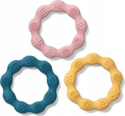 Baby Ono BabyOno kramtukas silikoninis žiedas rožinis 825/02