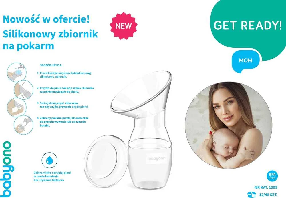 Baby Ono B.O.1399 silikoninis pieno bakas