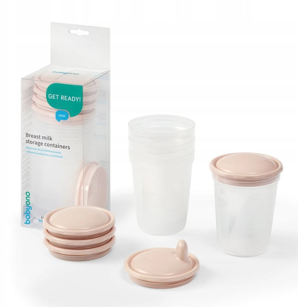 Baby Ono BabyOno indeliai mamos pienui sultims maistui 4vnt 200 ml kreminis 1028/01