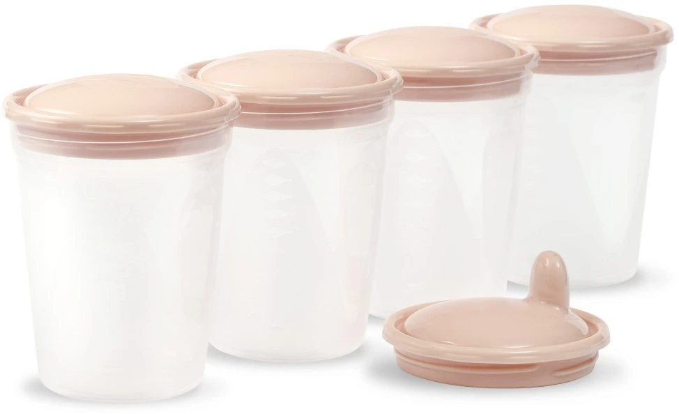 Baby Ono BabyOno indeliai mamos pienui sultims maistui 4vnt 200 ml kreminis 1028/01