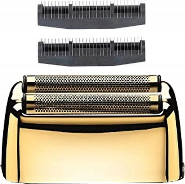 Tinklelio ir peiliukų rinkinys plaukų skutimo mašinėlei Babyliss Pro Replacement Foil Head 2 Cutters Gold FXRF2GE, skirtas plaukų skutimo mašinėlei FXFS2GE