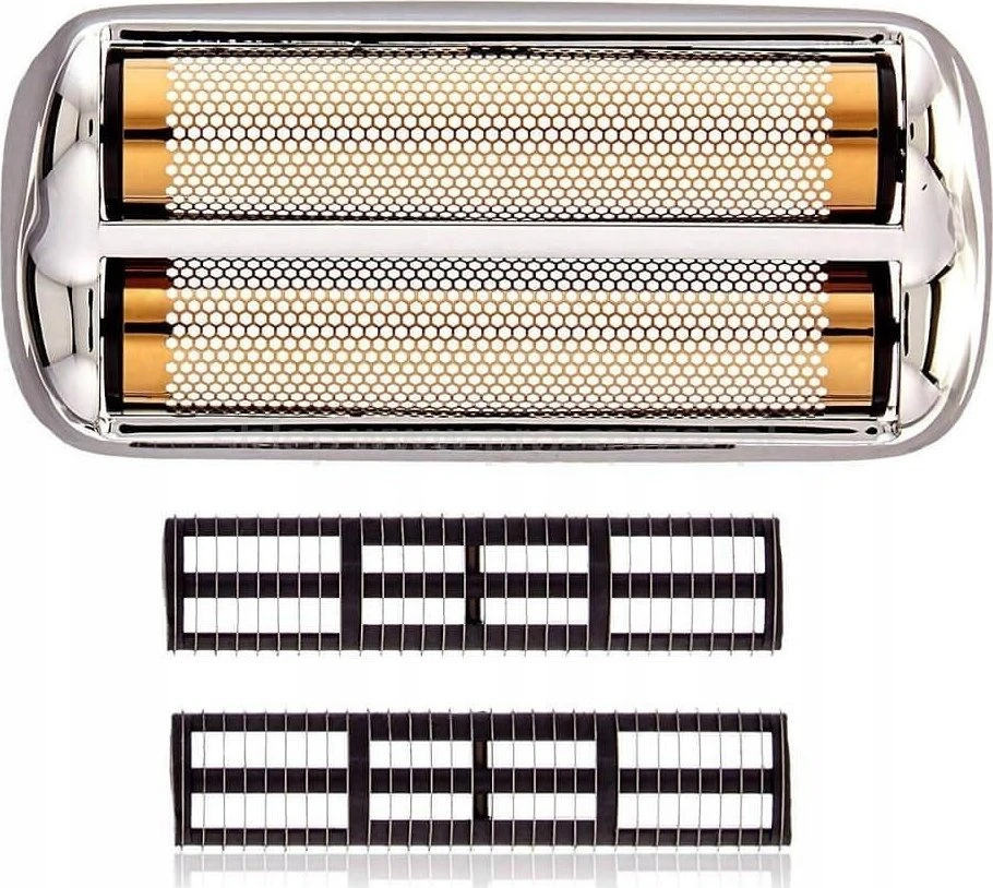 Tinklelio ir peiliukų rinkinys plaukų skutimo mašinėlei Babyliss Pro Replacement Foil Head 2 Cutters Gold FXRF2GE, skirtas plaukų skutimo mašinėlei FXFS2GE