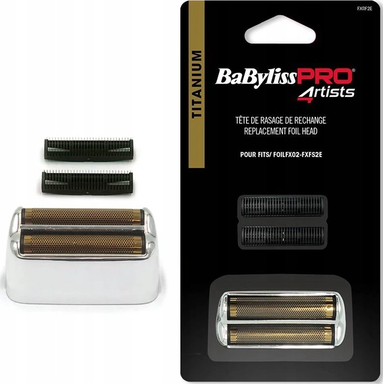 Tinklelio ir peiliukų rinkinys plaukų skutimo mašinėlei Babyliss Pro Replacement Foil Head 2 Cutters FXRF2E, skirtas plaukų skutimo mašinėlei FXFS2E