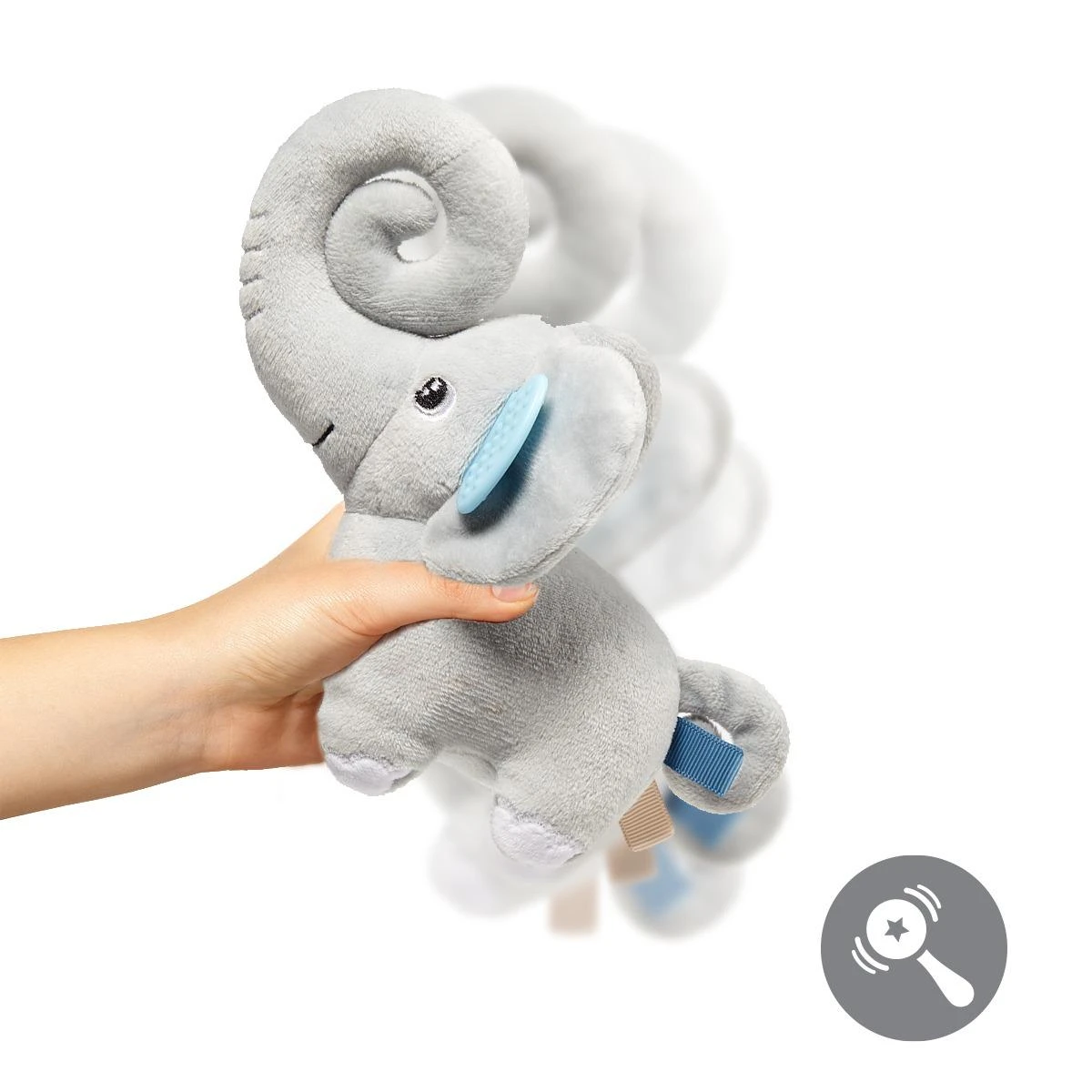 Baby Ono BABYONO Lavinantis žaislas-vežimėlio pakabukas Fairy Tales - Elephant Ethan