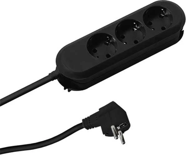 Bachmann lizdų juosta SMART 3 krypčių, juoda 1,5 m, be jungiklio