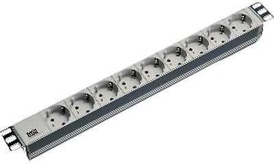 Maitinimo panelė 19 Bachmann, 9 xCEE 7/4 jacks, 1xCEE 7/7 2m, pilka / GT-52