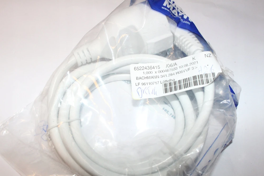 Prailgintuvas Bachmann H05VV-F, baltas