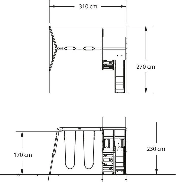 Backyard Discovery Medinis žaidimų aikštelės rinkinys Aurora