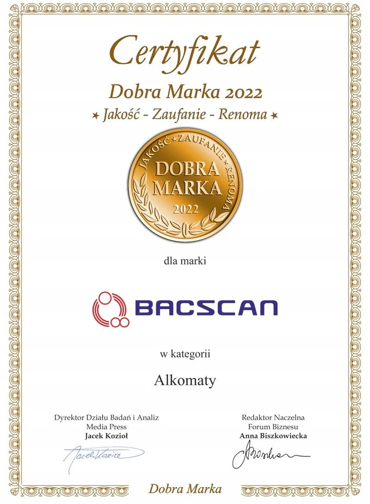 BACscan sertifikatas Dobra Marka 2022