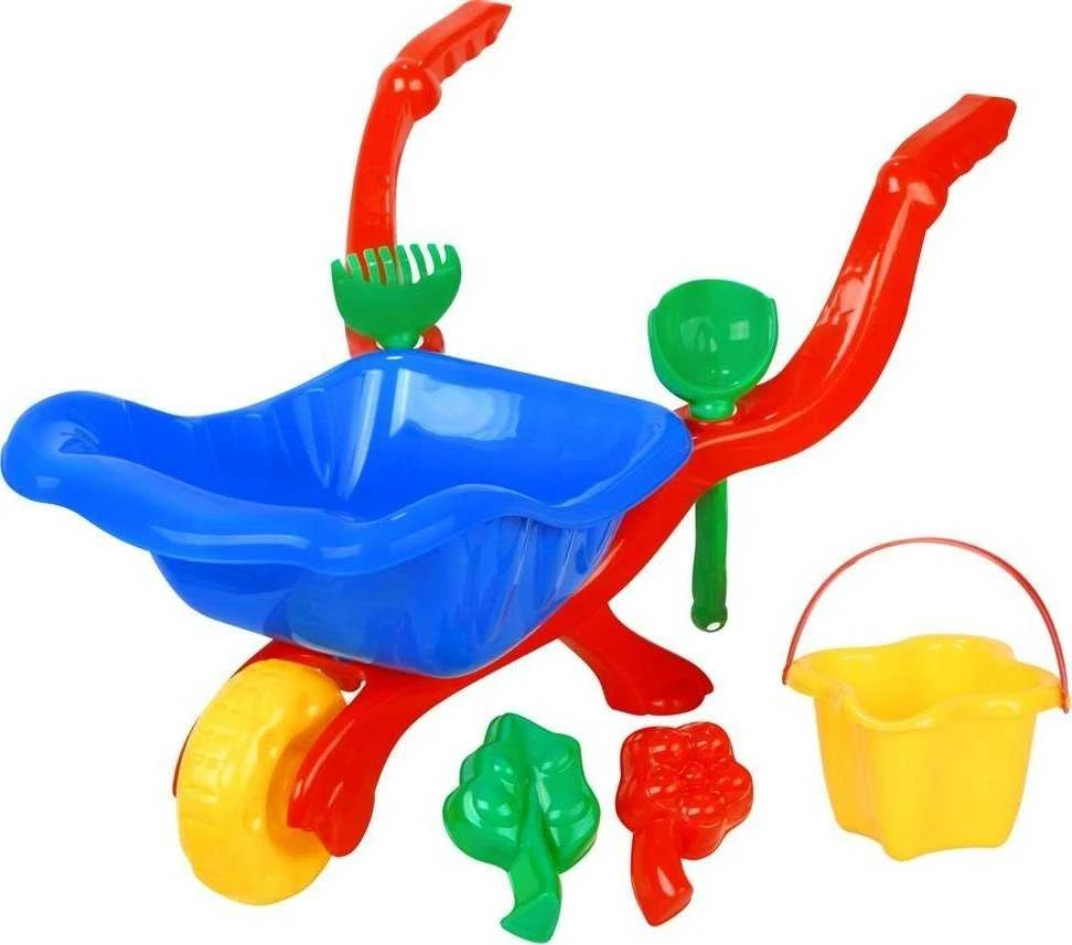 4IQ Vaikiškas plastikinis karutis su smėlio žaislais "Sodininko rinkinys"