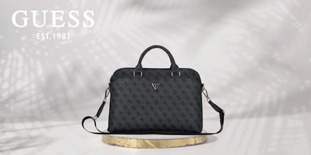 Guess PU 4G Triangle Logo Computer Bag 15/16" juodos spalvos
