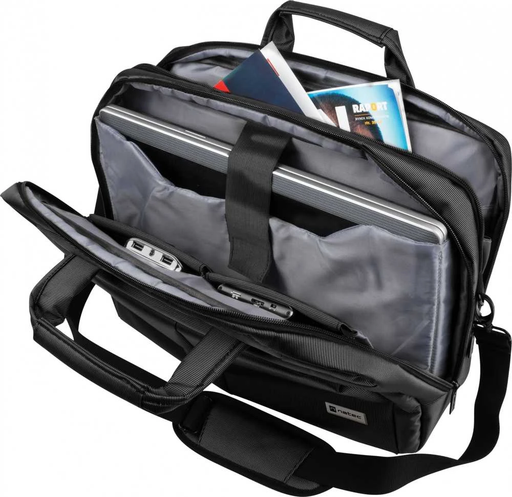 NATEC NTO-0814 Nešiojamas kompiuteris Bag GAZELLE 13inch - 14inch Juodas