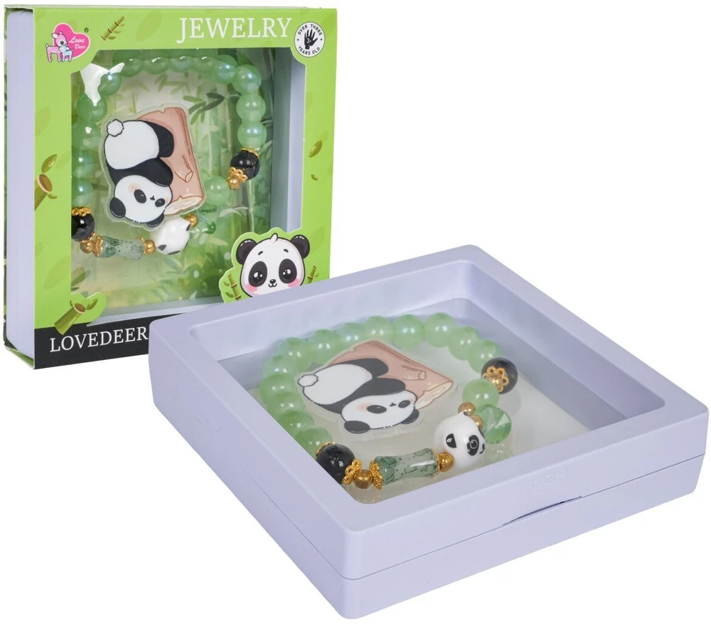 Bagsmart Panda Žalias Bracelet Jewelry Set
